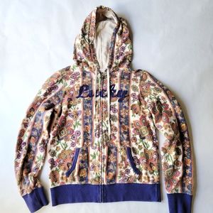 Lucky Brand Floral Zip Hoodie
